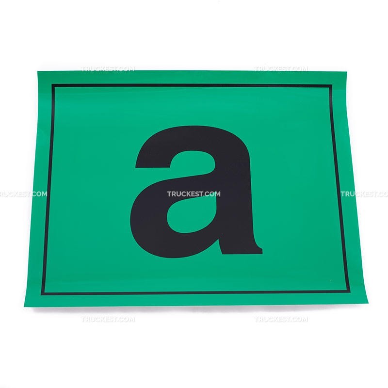 Adesivo verde con lettera A | Adesivi | Accessori per camion e Ricambi veicoli industriali | Truckest.com