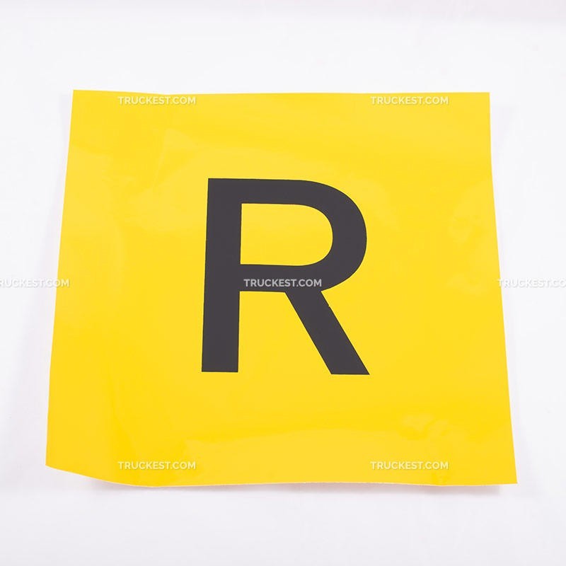 Adesivo giallo con lettera R | Adesivi | Ricambi veicoli industriali | Truckest.com