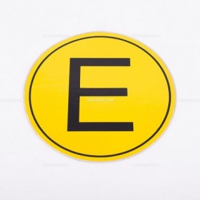 Adesivo giallo con lettera E | Adesivi | Ricambi veicoli industriali | Truckest.com