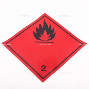 ADR Gefahrzettel, selbstklebend, Klasse 2 Entzündbare Gase