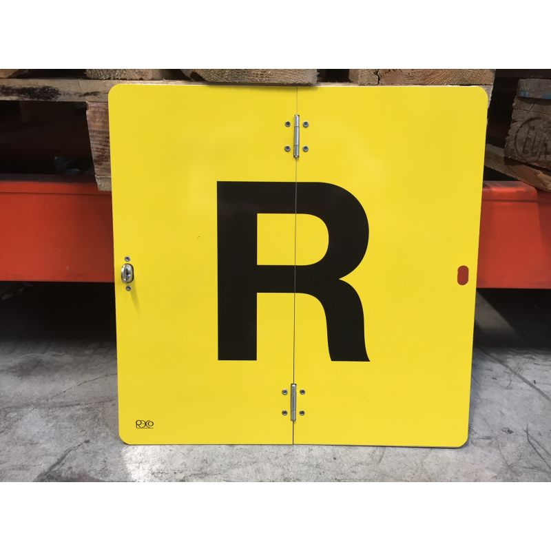 Italien LKW-Schild aus Aluminium R 400x400, vertical klappbar | ADR-Warntafeln | Accessori per camion e Ricambi veicoli industriali | Truckest.com